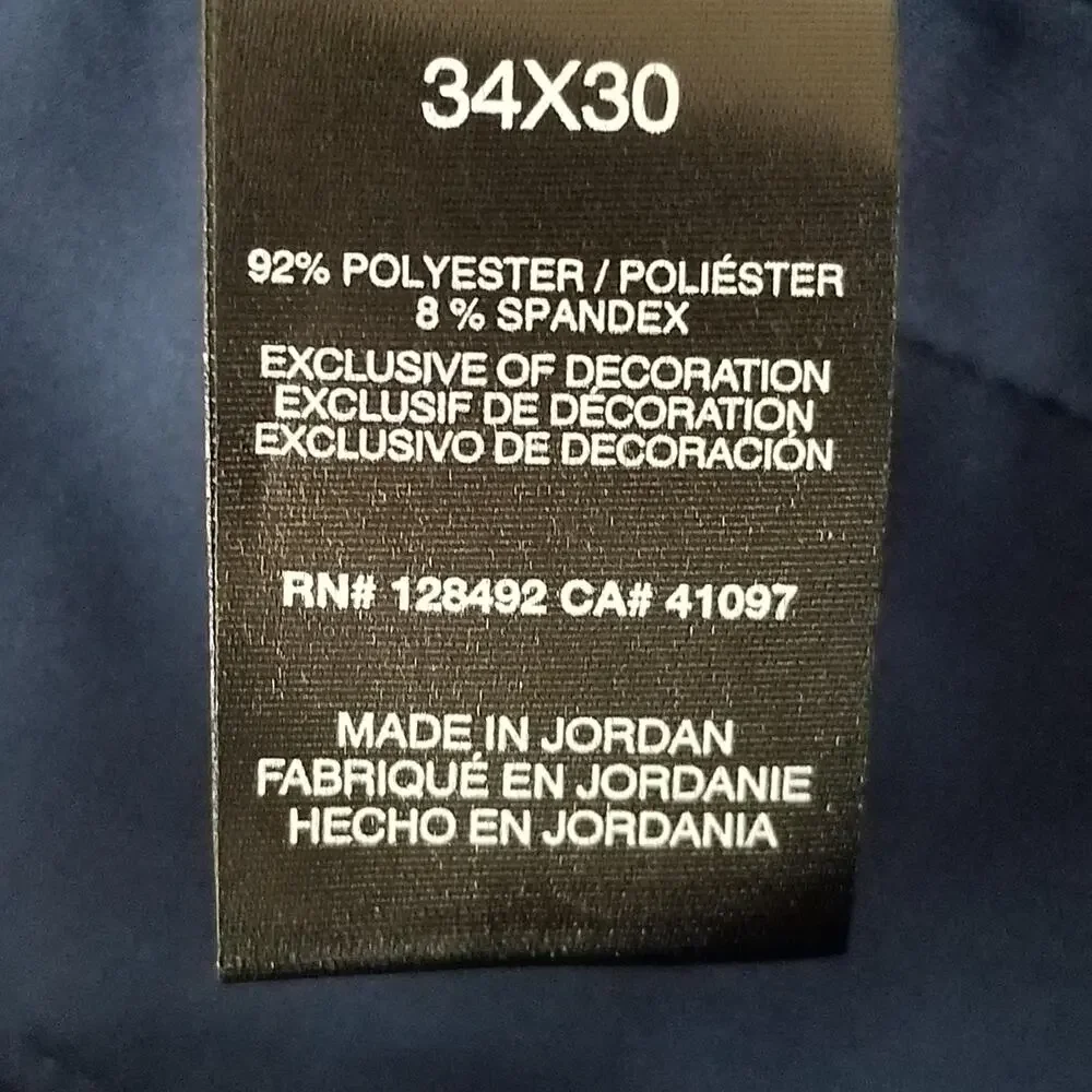 Greg Norman Pants Mens 34x30 Blue Classic Fit‎ Performance PlayDry Golf Stretch